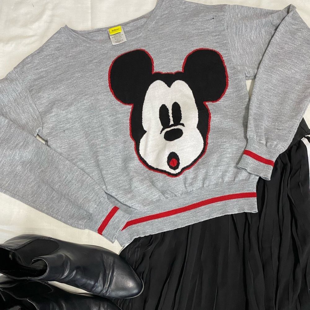 Disney 90th anniversary cropped sweater size junior XL (runs small)